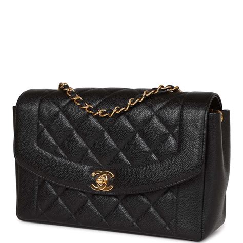 chanel diana caviar price|Bonhams : Black Caviar Diana Flap Bag, Chanel, 1991.